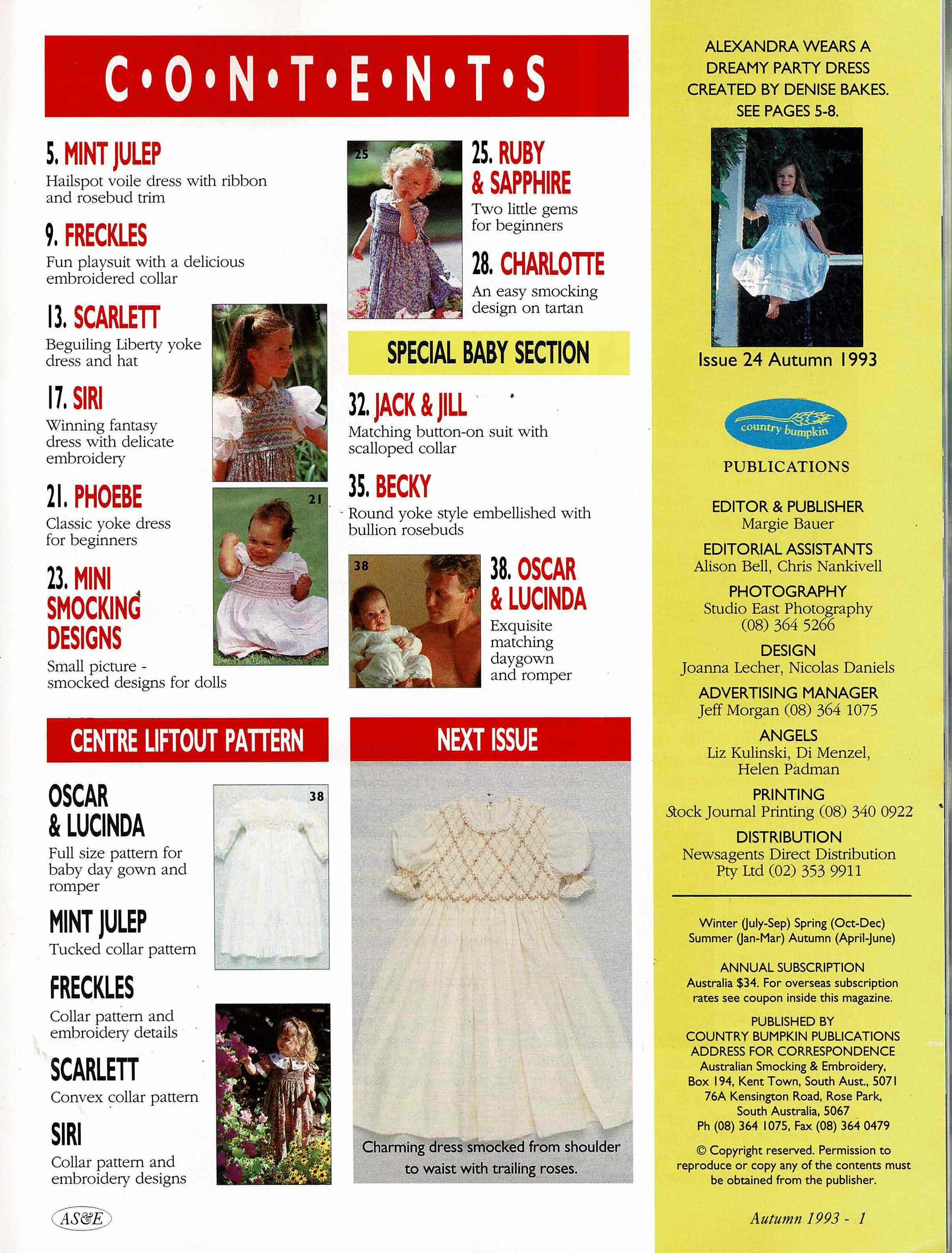 Australian Smocking and Embroidery 　no26 Issue No. 24 Australian Smocking and Embroidery - Etsy