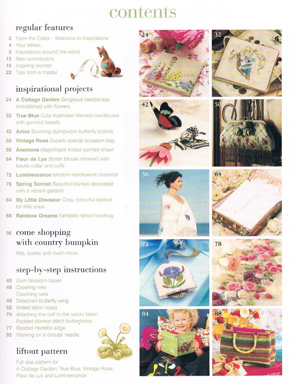 Inspirations Magazin Die Schonsten Stickerei Ausgabe 53 Etsy