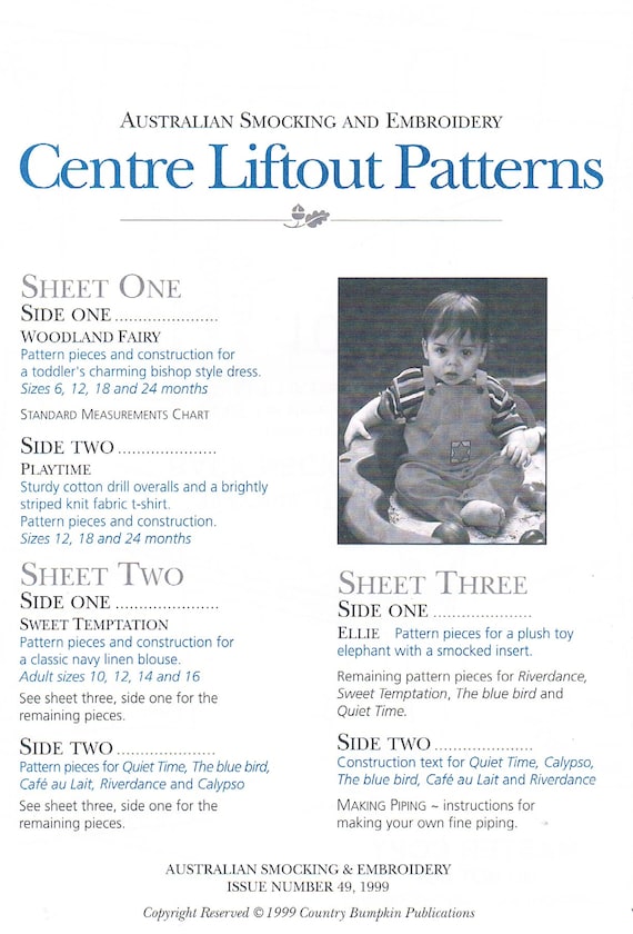 Issue 49 Australian Smocking and Embroidery, 1999 - Etsy Australia