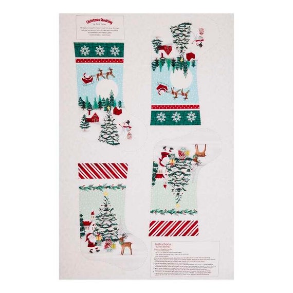 Father Christmas and Rudolph Stocking Panel Father Christmas and Rudolph Stocking Panel