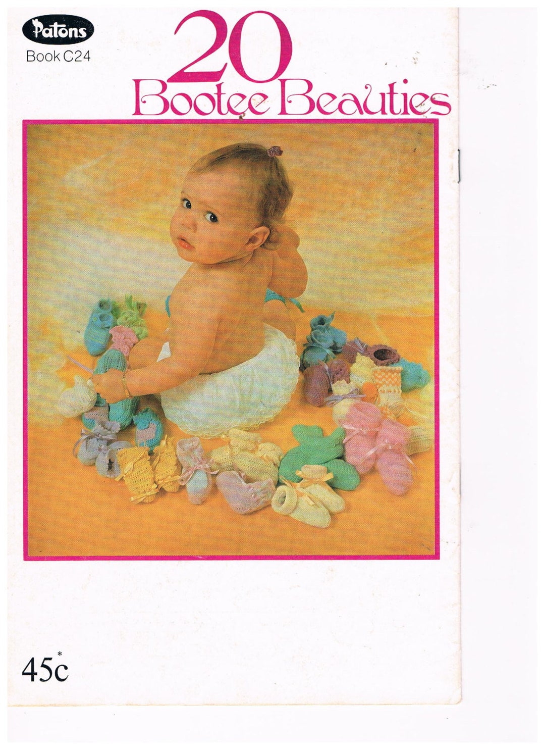 Bootee Patterns - 20 Knitted and Crocheted by Patons No. C24 - Etsy