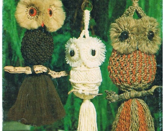 1978 MACRAME PUBLICATION -  Rascals... 3 Dimensional Macrame Owls