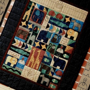 Harry's Zoo Applique/ Stitchery Quilt Pattern by Hatched and Patched, 2000