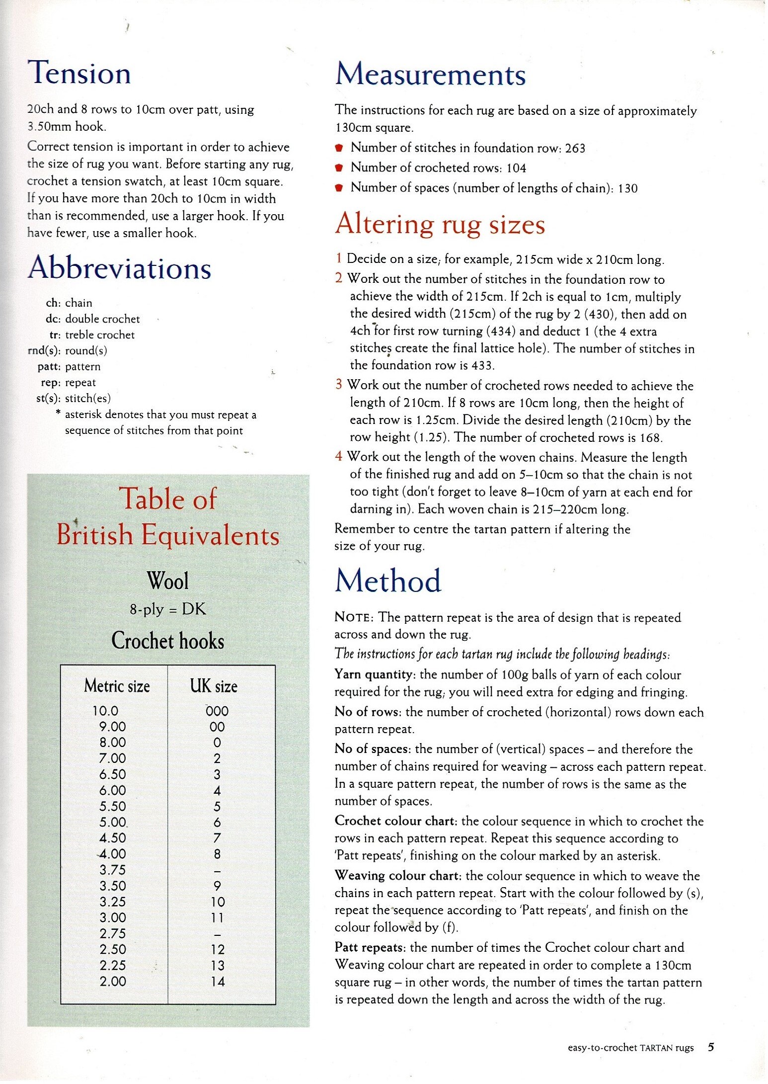 Easy to Crochet Tartan Rugs by Australian Women's Weekly Etsy