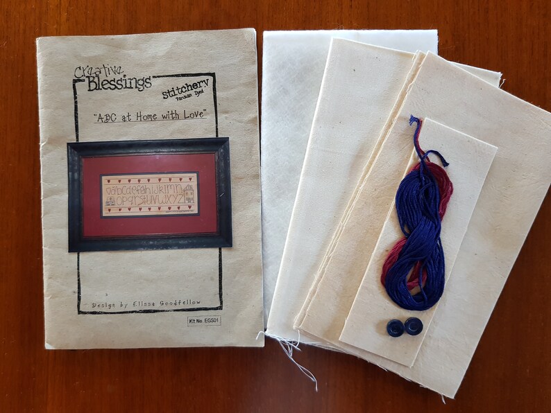 2003 Miniature Quilt ABC at Home with Love Pattern Kit by Elissa /& Goodfellow