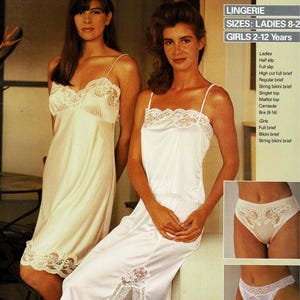 Lingerie Multi-size Patterns by Justknits/ Ladies (8 to 22) & Girls (2 to 12)