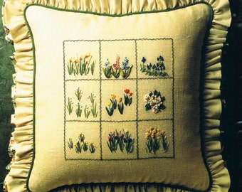 Silk Ribbon Embroidery - Spring Bulb Sampler by Merrilyn Heazlewood