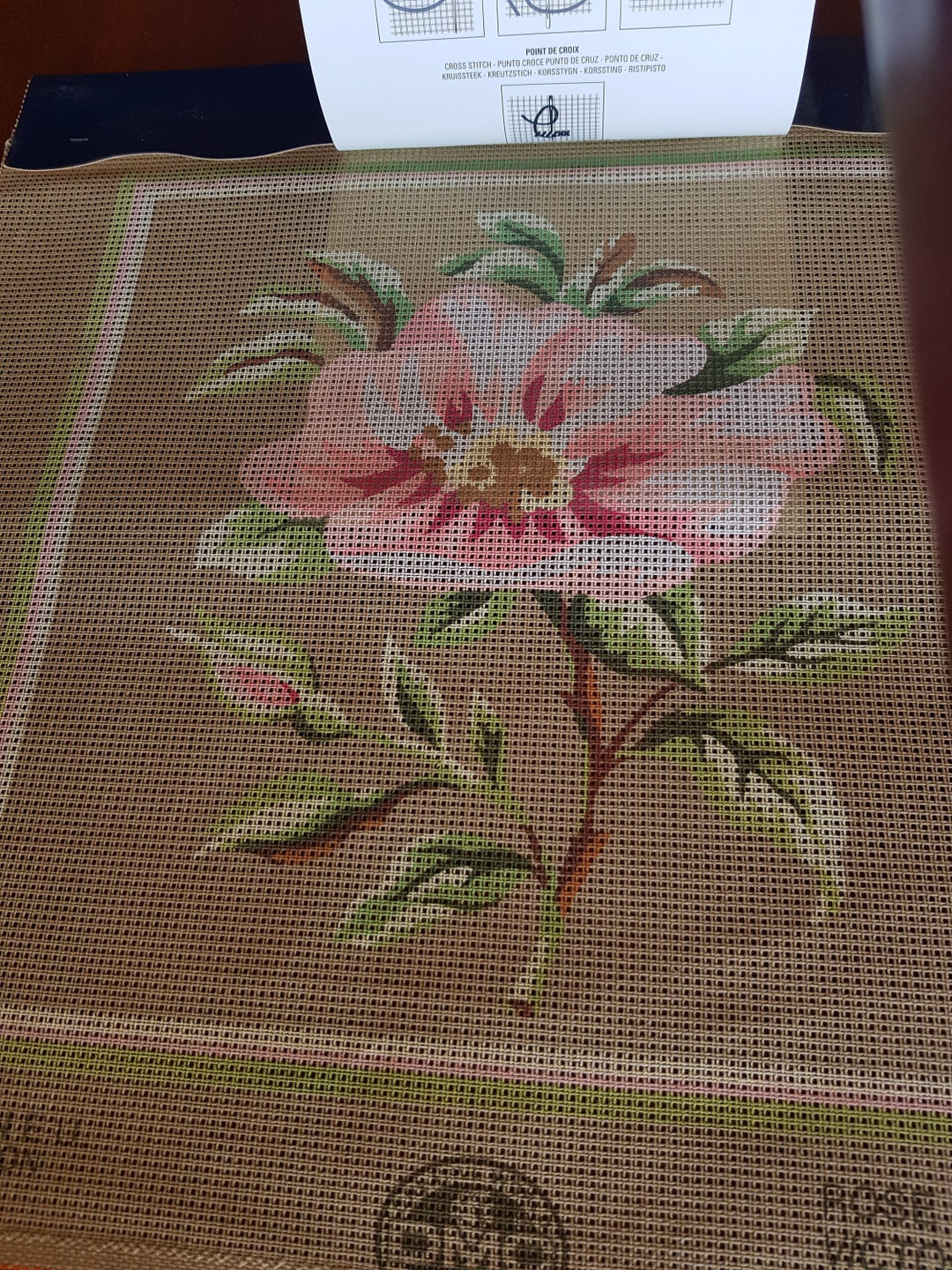 DMC UNWORKED Needlepoint/ Tapestry Canvas Victorian Rose Etsy Australia