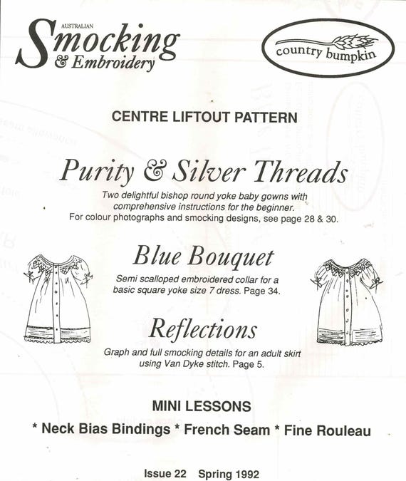 australian smocking ＆embroidery issue22 Issue No. 22 Australian Smocking and Embroidery Magazine RARE