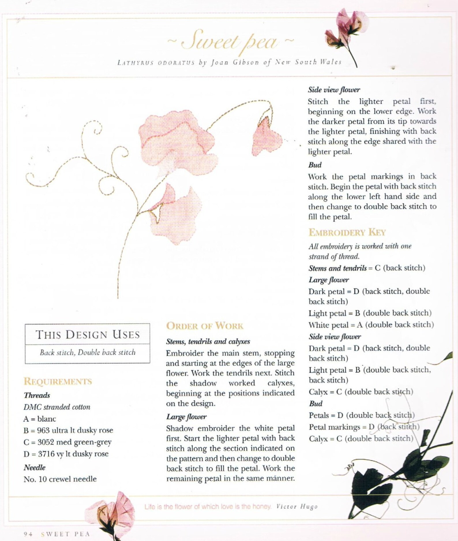 AZ of Embroidered Flowers by Australian Publishers Country Etsy