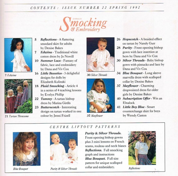 Issue No. 22 Australian Smocking and Embroidery Magazine RARE