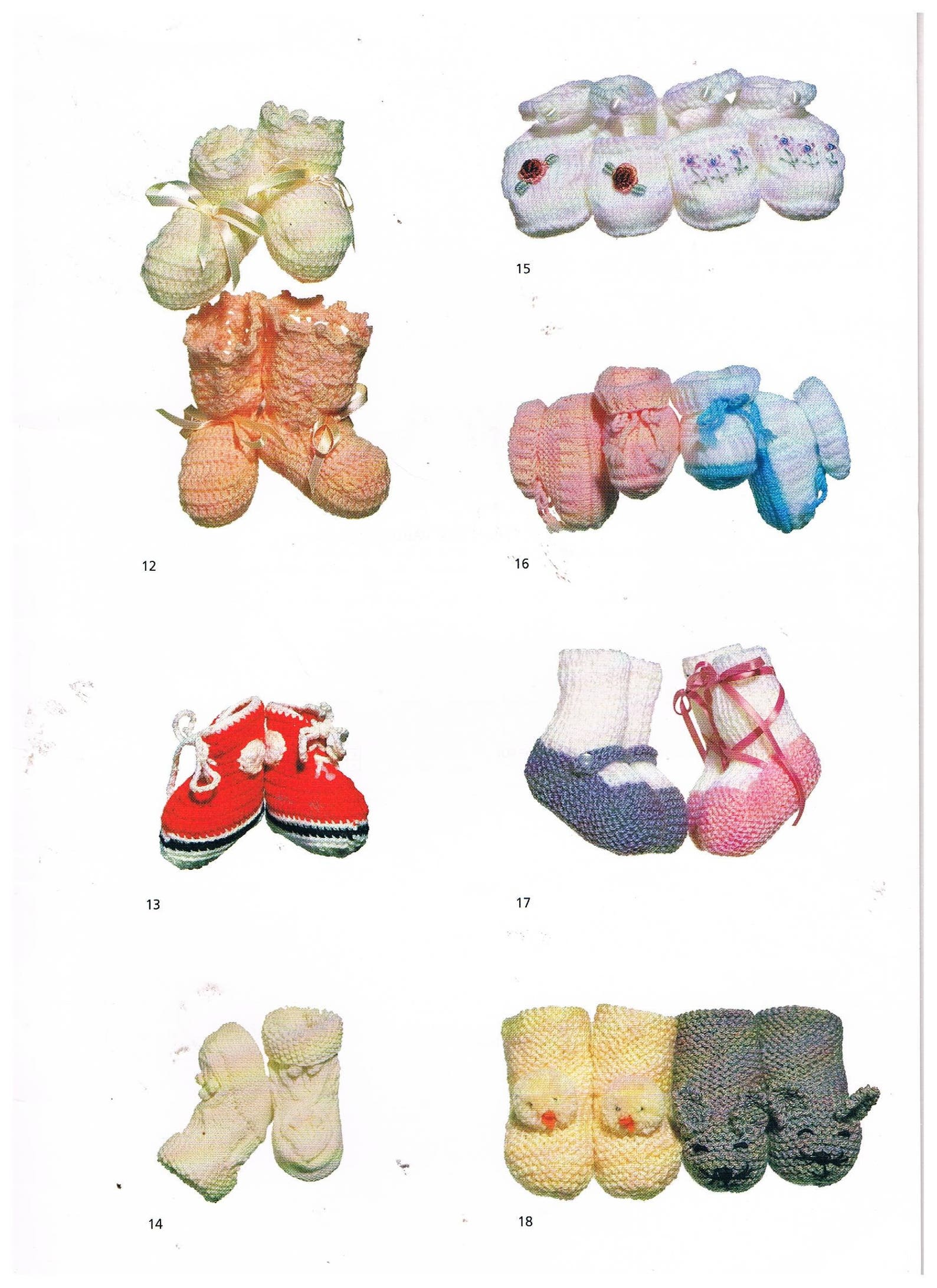 Bootee and Sock Patterns by Patons in 3,4 &5 Ply Yarns/c45 - Etsy