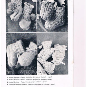 Bootee Patterns - 20 Knitted and Crocheted by Patons No. C24 - Etsy
