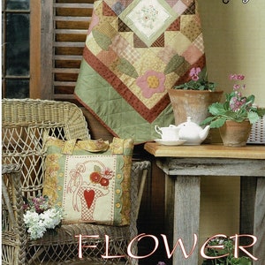 Flower Baskets a Bronwyn Hayes Quilting/Stitchery Pattern Red Brolly image 1