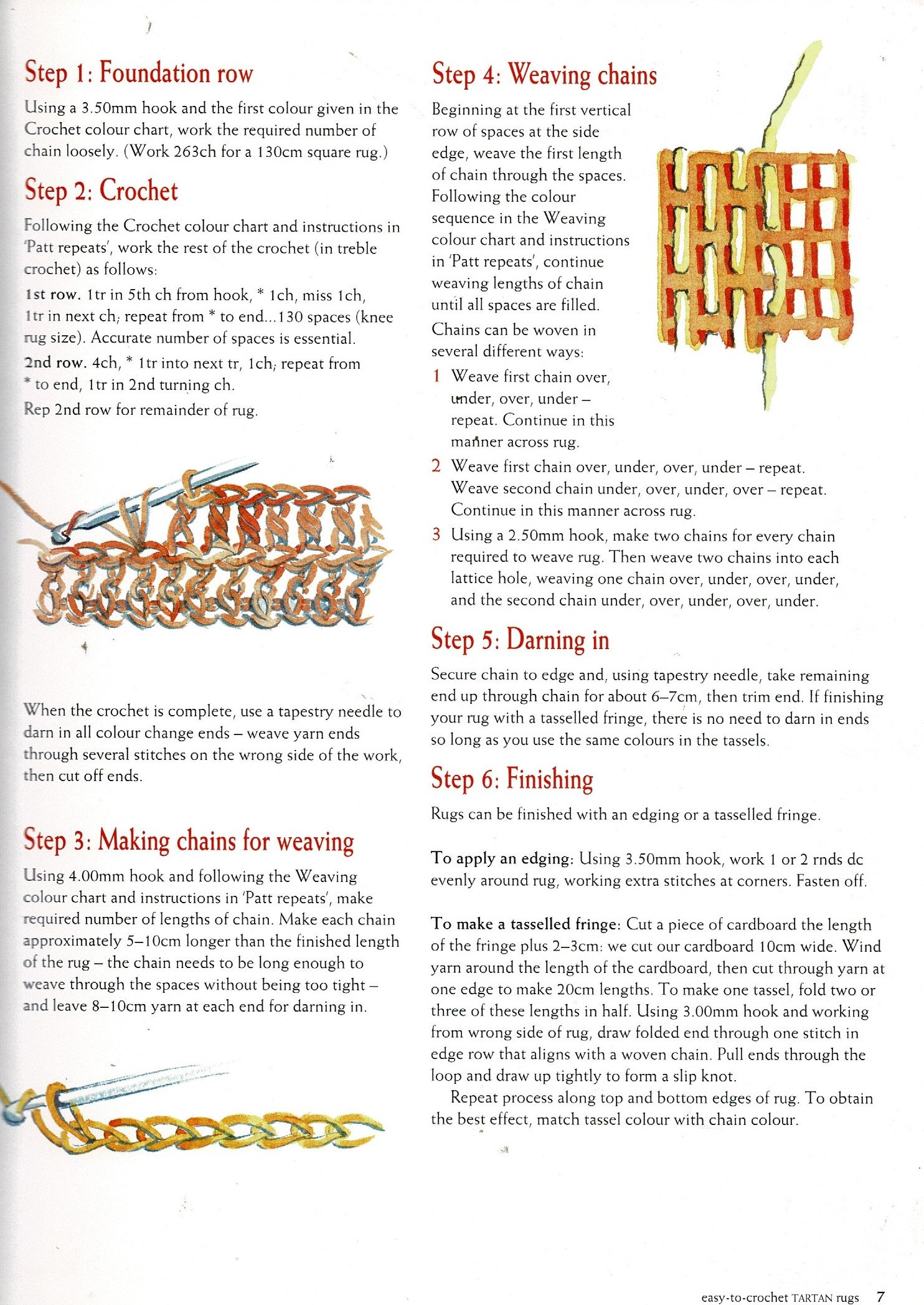 Easy to Crochet Tartan Rugs by Australian Women's Weekly Etsy