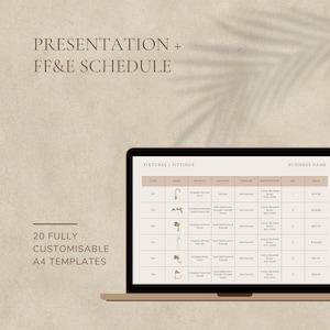 Interior Design FF&E Schedule Template: Editable Canva Mood Board (Digital Download A4 Size)