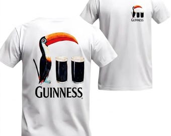 Vintage Guinness Toucan Shirt, Two Pints Mineral Wash Graphic Tee T-Shirt, Gift For Men, For Women, Unisex Casual Graphic T-Shirts