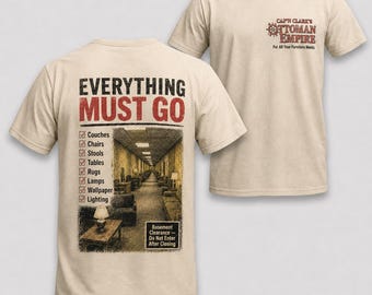Cap'n Clark's Ottoman Empire T-Shirt, Everything Must Go Creepy Furniture Store Tee, Weirdcore Graphic T-Shirt, Horror