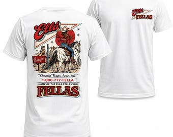 Retro Cowgirl T-Shirt - Vintage Western Texas Graphic Tee - Ella Fellas Desert Horse Shirt - Southern Country - Rodeo Banquet Style Tee