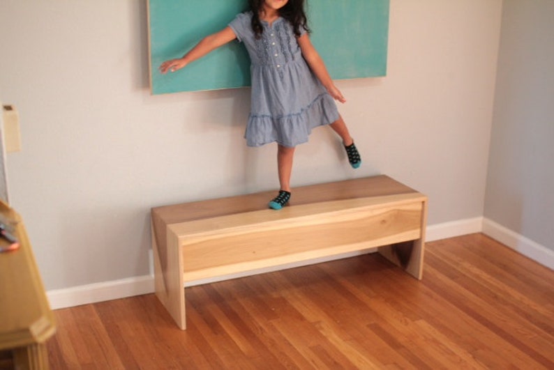 Modern Minimalist Hardwood Bench And Coffee Table Wood Waterfall Effect In Suntanned Poplar Benches Trunks Home Living Fontane Physio De