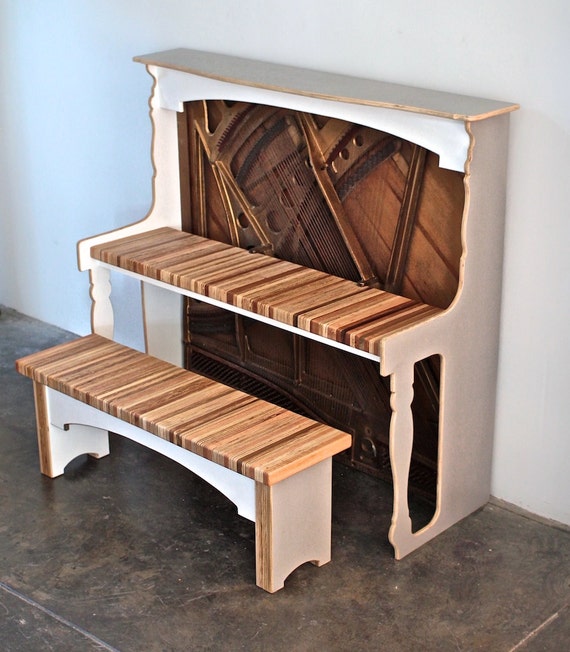 Vintage Reclaimed Antique Piano Desk For Home Office Imac Macbook Ipad Laptop