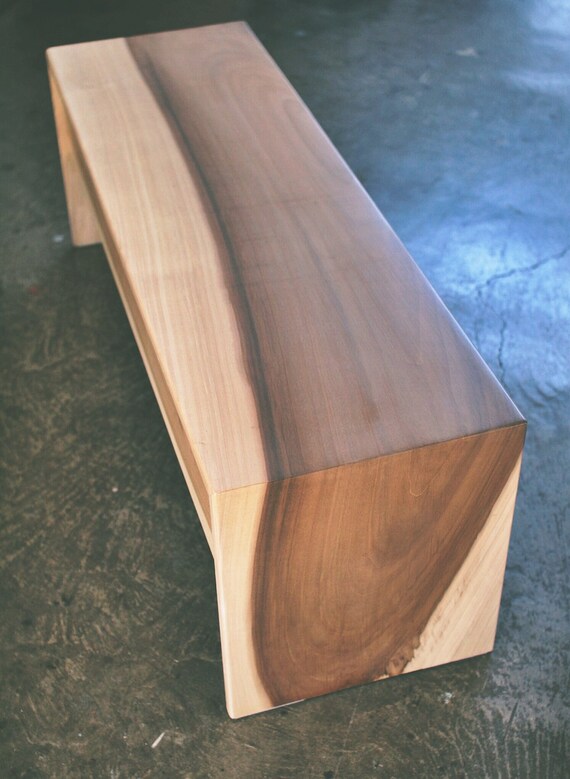 Minimalist online wood bench