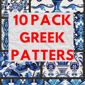 Bundle de cliparts motif grec bordure hellénique et éléments de conception pour la sublimation, l'artisanat et les téléchargements numériques
