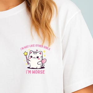 Cute Cat Tee | Funny Graphic T-Shirt | Gift for Cat Lovers | Funny Kawaii Cat Tee | Perfect for Casual Wear