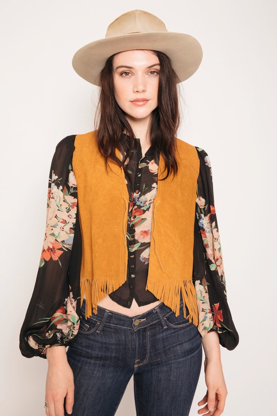 1960'S SUEDE FRINGE VEST