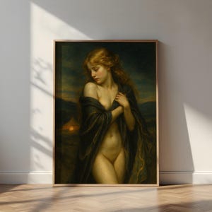 Lager Muse | Nocturne Öl auf Leinwand Digitale Wandkunst für Schlafzimmer oder Chic