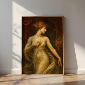 Ihr barockes Herz | Romantische Öl auf Leinwand Digitale Wandkunst für Schlafzimmer, Galeriewände oder Boudoir-inspirierte Interieurs