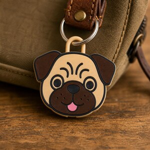 Soda Can Tab Opener Keychain 3D Printer File | Kawaii Pug Dog Face | STL 3MF image 4