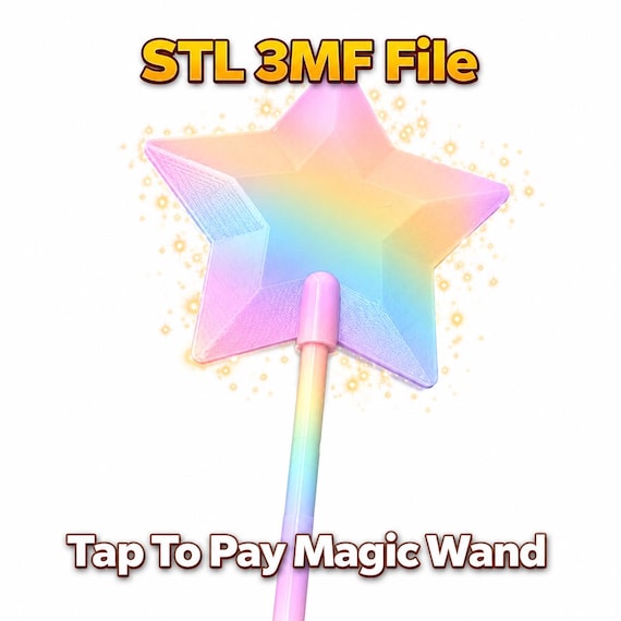 STL Magic Wand Credit Card Holder – Telescopic Handle  STL| 3D Print | Tap-To-Pay | Instant Download