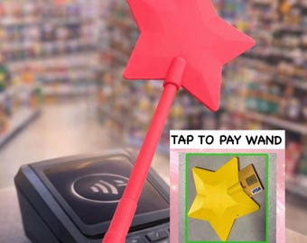 Tap To Pay Wand STL, STL Magic Wand 3D, Telescopic Handle Card Holder Star, Instant Download