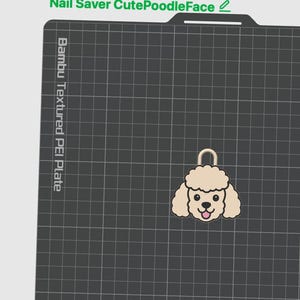Soda Can Tab Opener Keychain 3D Printer File | Kawaii Poodle Dog Face | STL 3MF image 2