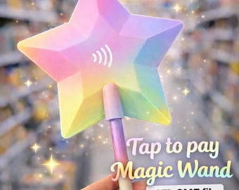STL Magic  Tap Wand 3D Print File , Short Handle 16cm Wand  STL,  3D Print Model, Tap To Pay Wand STL, Credit Card Holder File