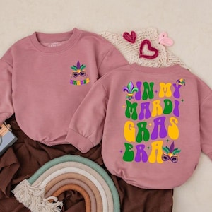 Personalized Mardi Gras Baby Outfit, Unisex Baby Boys Girls Romper, Newborn Outfit, In My Mardi Gras Era, Baby Shower Gift, Cute Mardi Gras
