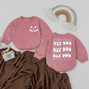 Hey Boo Baby Romper, First Halloween Bodysuit, Cute Ghost Halloween Outfit, Fall Baby Clothes, Halloween Baby Gift, Spooky Season Baby