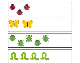 Fun Maths Counting Worksheets: Count 1-10 with Pictures (Digital Download)