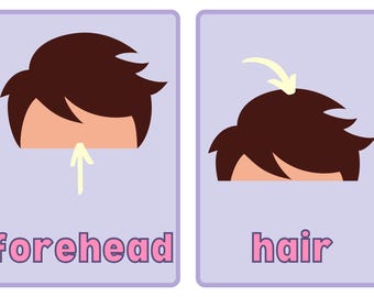 Kids Body Part Flashcards – Printable Learning Cards (Digital Download)