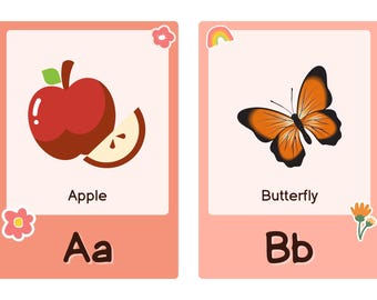 Alphabet Flashcards: A to Z Printable Learning Cards (Digital Download)