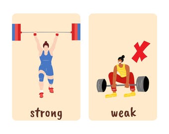 Colorful Opposites Flashcards for Kids: Educational Learning Cards (Digital Download)