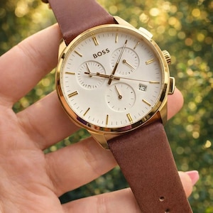 Leather Strap Hugo Boss Chrono Hugo Boss Men's Talent Leather