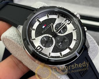 Tommy Hilfiger Sport multifunctioneel horloge: zwarte siliconen band, roestvrijstalen kast