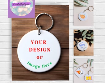 Personalized Sublimated Keychain: Custom Photo or Design