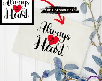 Personalized Mini Zipper Pouch: Sublimated Canvas Travel Bag (4x6 inches)