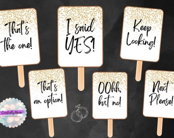 I Said Yes to the Dress Sign: Double-Sided Wedding Photo Props