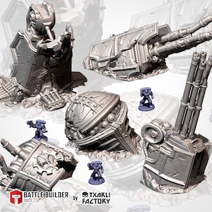 Mega Titan Destroyed –Sci-fi Terrain for Wargaming, Tabletop Scenery, and Hobby Painting
