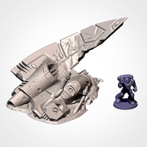 Schiffswrack 05 – Xenos Crashed Ships – Gelände für Tabletop Landschaft, Wargaming und Hobbymalerei