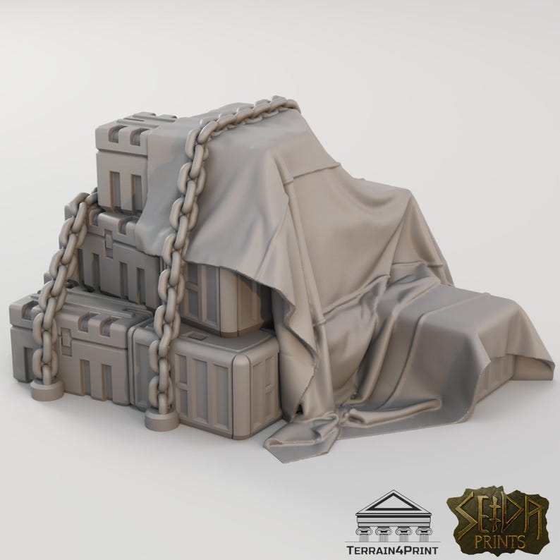3D Printed Supply Crates 03 • Futuristic Military Boxes • Army Supply ...